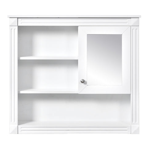 Wall-Mounted Bathroom Cabinet With Mirror And Adjustable Shelves