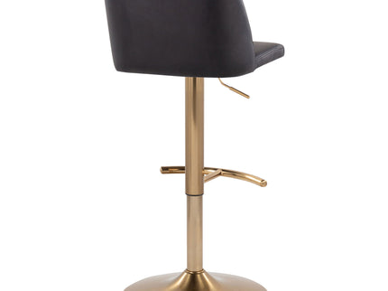 Toriano - Contemporary Adjustable Barstool With Swivel With Rounded T Footrest (Set of 2)