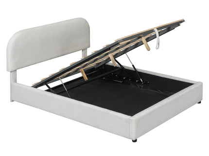 Upholstered Platform Bed With Hydraulic Storage System