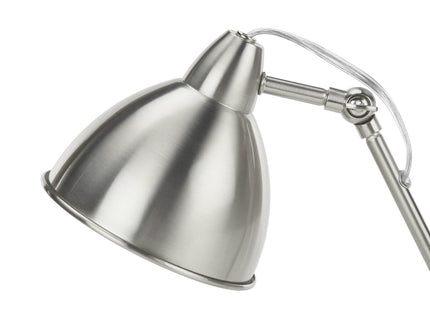 Lighting, Table Lamp, USB Port Included, Nickel Metal, Nickel Shade, Modern - Silver