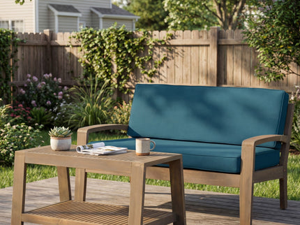 2 Piece Outdoor Conversation Set (Loveseat & Coffee Table With Water-Resistant Cushions)