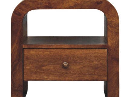 Darcy - Nightstand With Drawer And Open Shelf - Brown