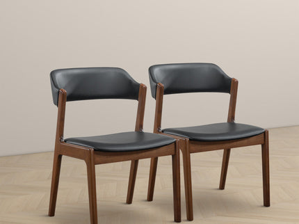 Enzo - Dining Chair (Set of 2) - Black / Brown