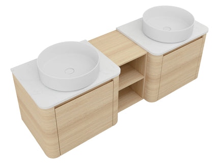 Mounted Bathroom Vanity With Art Sink, 1 Storage Shelf, Soft Close Door