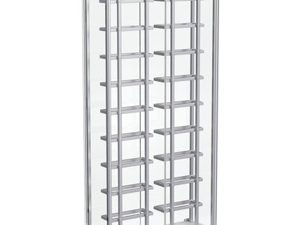Wine Storage LED Curio Cabinet - Chrome