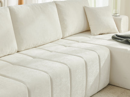 L - Shaped Sectional Sofa With Cup Holders & Side Pockets
