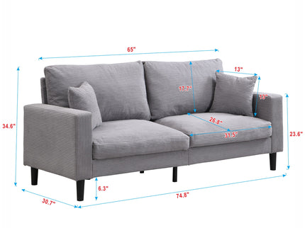 Modern Upholstered Resilience Three Seater Sofa