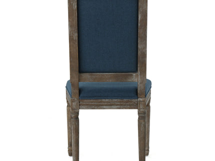 Traditional Style Dining Chair Set With Fabric Upholstery