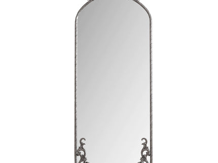 Full Body Arched Mirror With Vintage Carved Applique