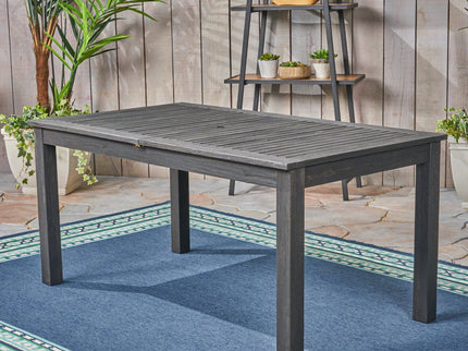 Outdoor Expandable Dining Table With Square Legs