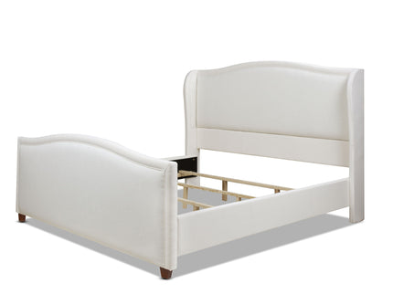 Carmen - Upholstered Wingback Panel Bed Frame