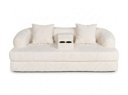 2 In 1 Convertible Sleeper Sofa Bed With Cup Holders
