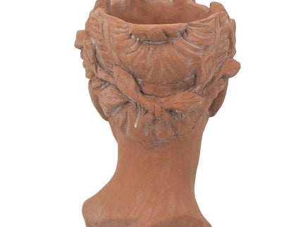 D7X11" Visage Head Bust Planter - Brown