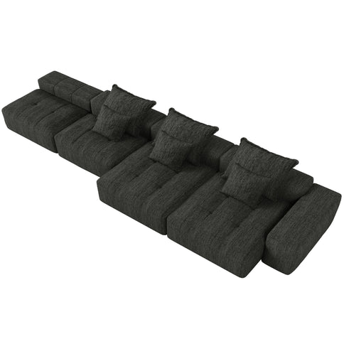 Modern Oversized Diy Combination, Modular Sectional Sofa With Pillows