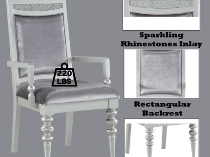 Maverick - Arm Chair (Set of 2) - Silver