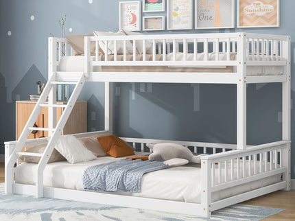 Bunk Bed With Ladder And Guardrails