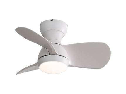 23" Bedroom Ceiling Fan With 3 Color Dimmable 3 ABS Blades Remote Control Dc Motor With 18W Led Light