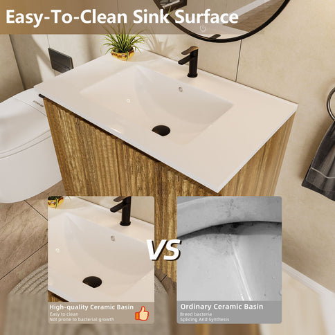 Folding Wall Cabinet With Creamic Sink