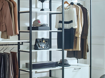 Fiona - Freestanding Walk-In Closet System - White - Wood