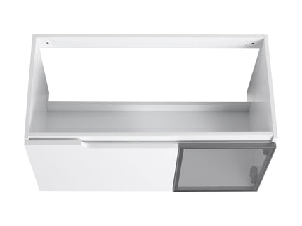 36" (35 1 / 4") Wall Mounted Bathroom Vanity, Cabinet With Half Door (Excluding Sink) - Glossy White