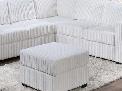 Contemporary Sectional Set With Ottoman