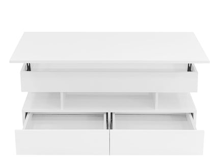 Multi Functional Lift Top Coffee Table With 2 Drawers