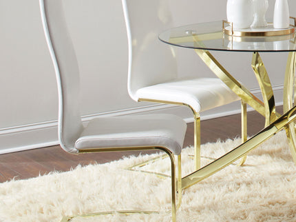 Whittingham - Dining Side Chair (Set of 4) - White / Gold