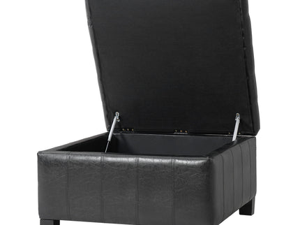 Square Tufted Indoor Ottoman With Lift-Top Storage