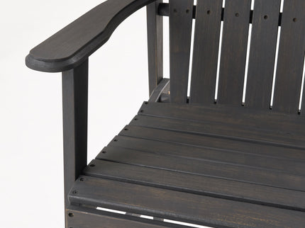 Outdoor Weather Resistant Acacia Wood Adirondack Dining Chairs (Set of 2)