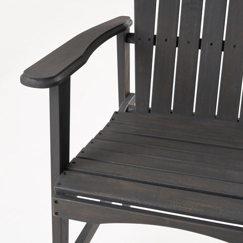 Outdoor Weather Resistant Acacia Wood Adirondack Dining Chairs (Set of 2)