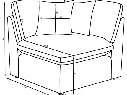 Greeley - 6 Piece Upholstered Modular Sectional Sofa - Ivory