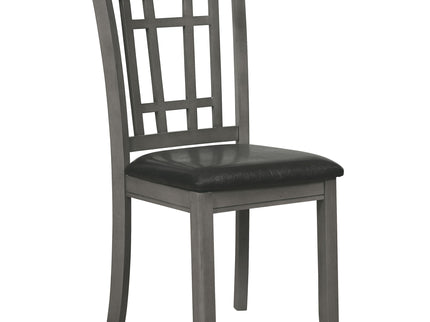 Ingall - 5 Piece Set With Storage Table And Upholstered Chairs - Medium Gray