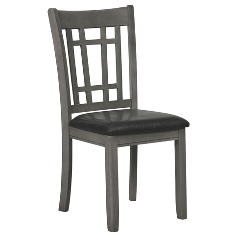 Ingall - 5 Piece Set With Storage Table And Upholstered Chairs - Medium Gray