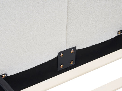 Upholstered Platform Bed With Split Headboard