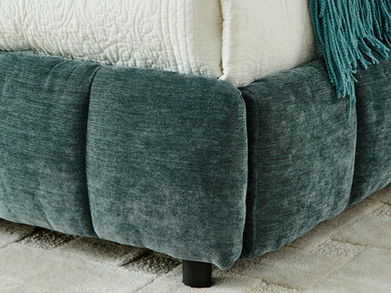 Modern Platform Bed Frame With Thick Fabric