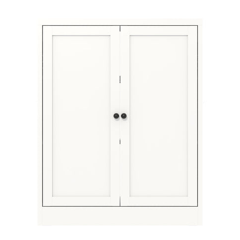 Pantry Cabinet With Adjustable Shelves Freestanding Kitchen Storage Organizer - White