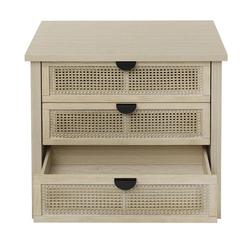 3 Drawer Cabinet, Suitable For Bedroom - Natural