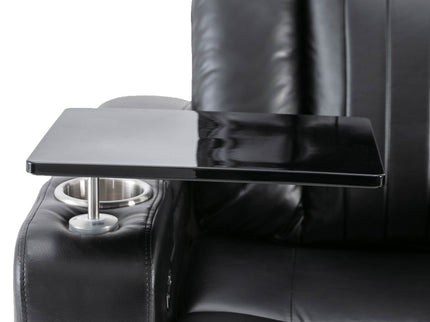 Premium Power Recliner & Storage Arms, Cupholders, Swivel Tray Table And Cell Phone Stand - Black