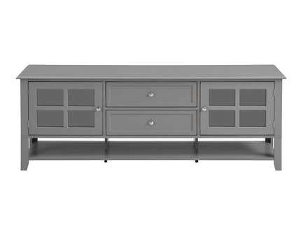 TV Stand, Entertainment Center With Dual Drawers And Hidden Storage, Cabinet With Soft Closing Doors And Sleek Panel Design