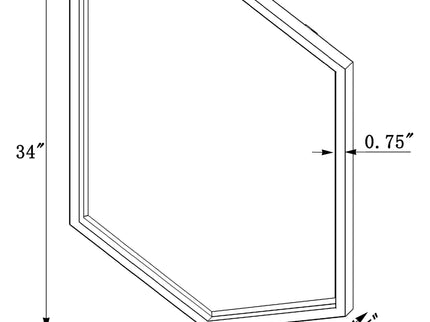 Cavendish - Hexagonal Wall Mirror - Gold