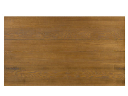 Farmhouse Style X Shaped Legs Dining Table With Moulded Details - Brown