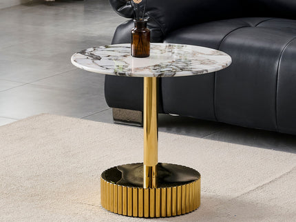 End Table For Living Rooms - Gold / White