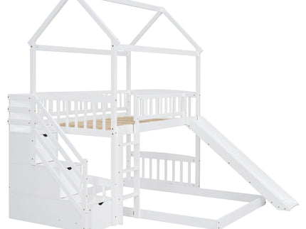 House Bunk Bed With Slide