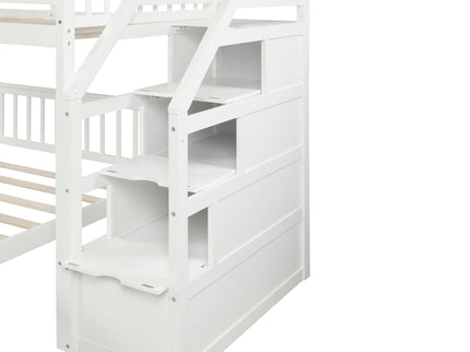 Loft Bed With Staircase And Storage