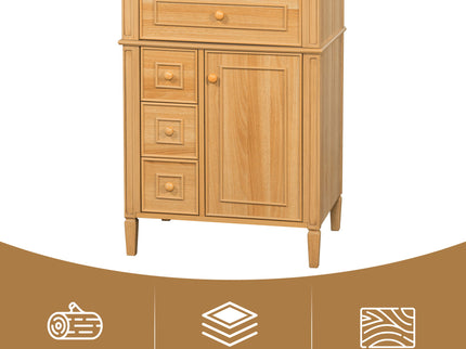 Bathroom Vanity With Sink, Cabinet With Flip Out Drawer, 2 Soft Close Drawers, 1 Soft Close Door - Wood