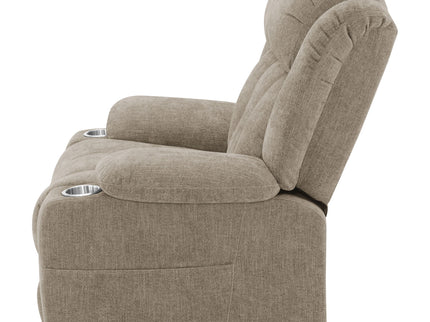 Beca - Upholstered Power Lift Recliner With Cupholders And USB Charging