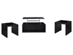 Black / 3 Pc. Coffee Table, 2 End Tables