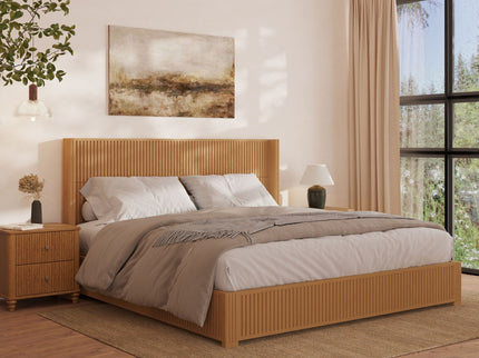 Platform Bed Frame With Headboard, Floor Standing Design