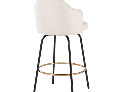 Ahoy - Contemporary Fixed Height Counter Stool Round Footrest (Set of 2)