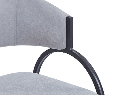 Contemporary Upholstered Dining Chairs With Metal Legs (Set of 2)